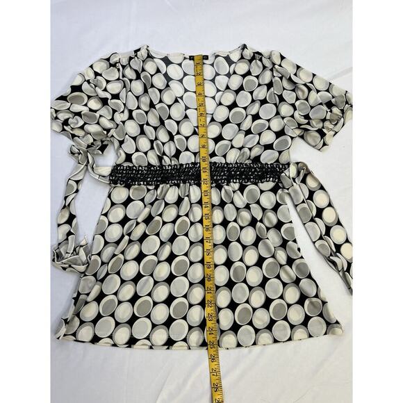 VTG Babydoll Top Womens Y2K 90s Tie Back Short Sleeve Embellished Size L - Picture 8 of 11